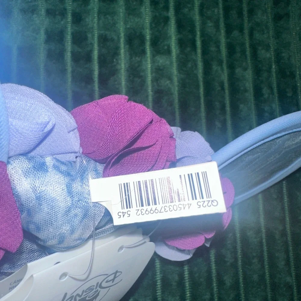 Disney Parks Haunted Mansion Blue and Purple Floral Headband